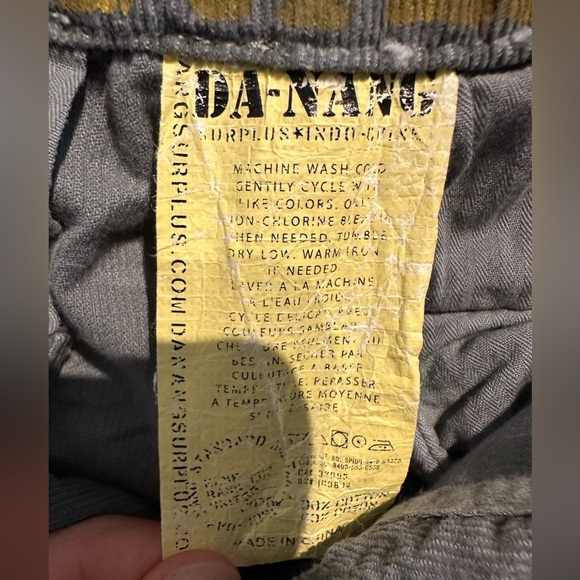 Da-Nang Women's Cargo Pants in Gray with Brown Details - Picture 16 of 16